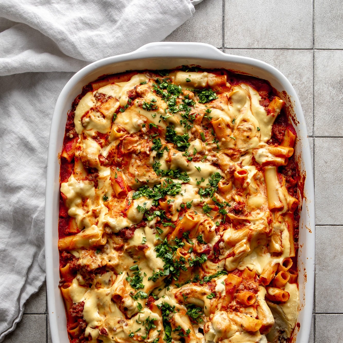 Vegan Baked Ziti - Nora Cooks