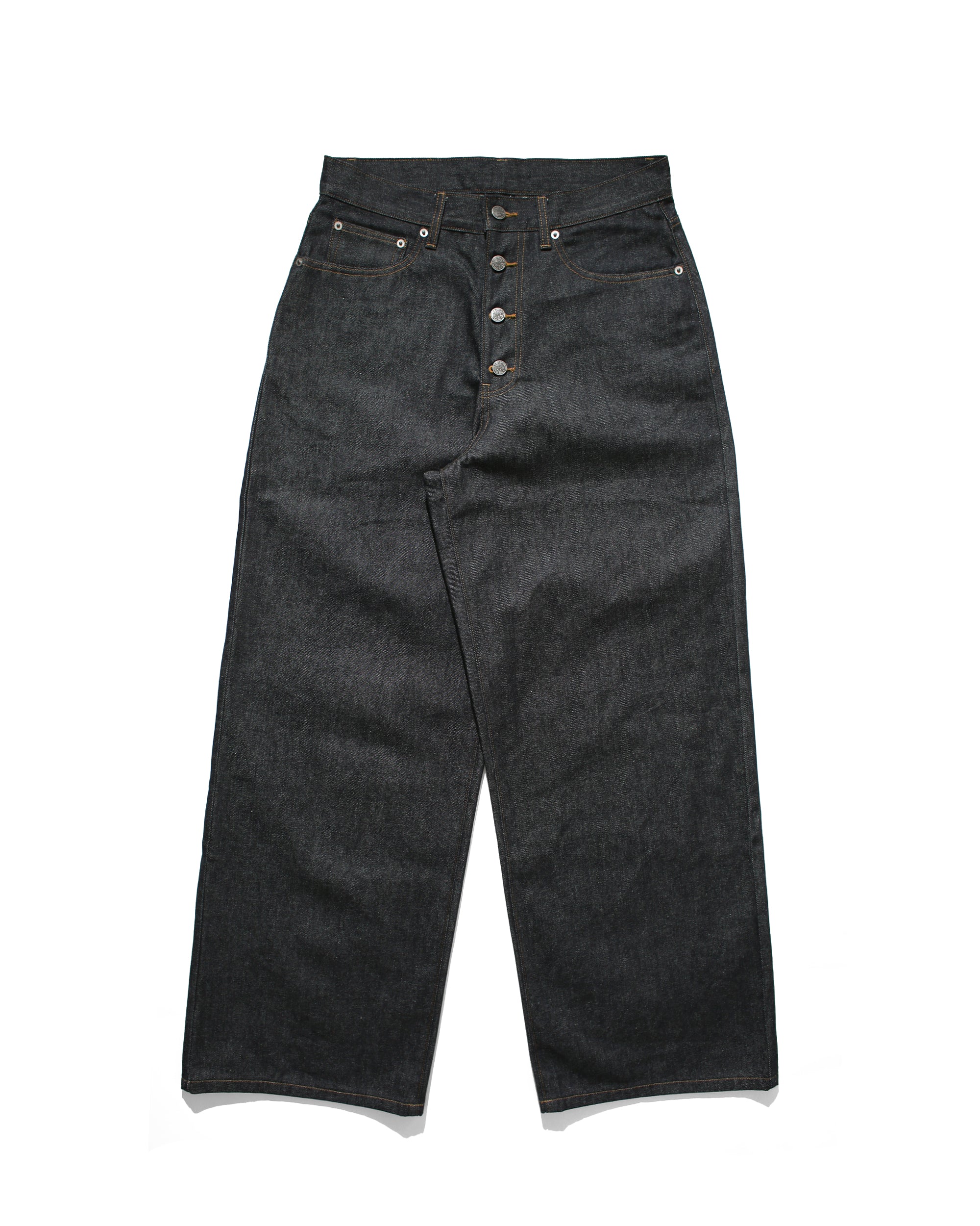 BTN FLY RIGID DENIM WIDE PANTS - INDIGO – NOREMID