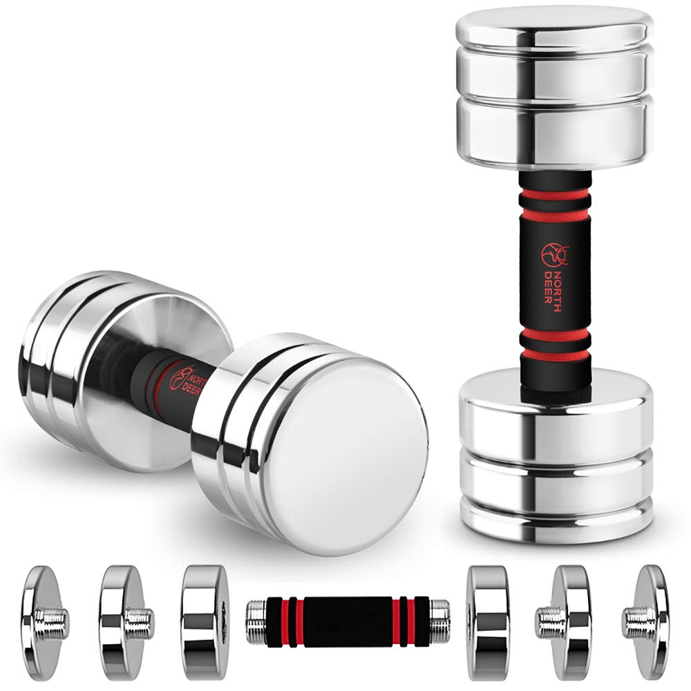 Northdeer 可変式ダンベル 鏡面仕上げ版／通常版 2.5kg/5kg/7.5kg/10kg