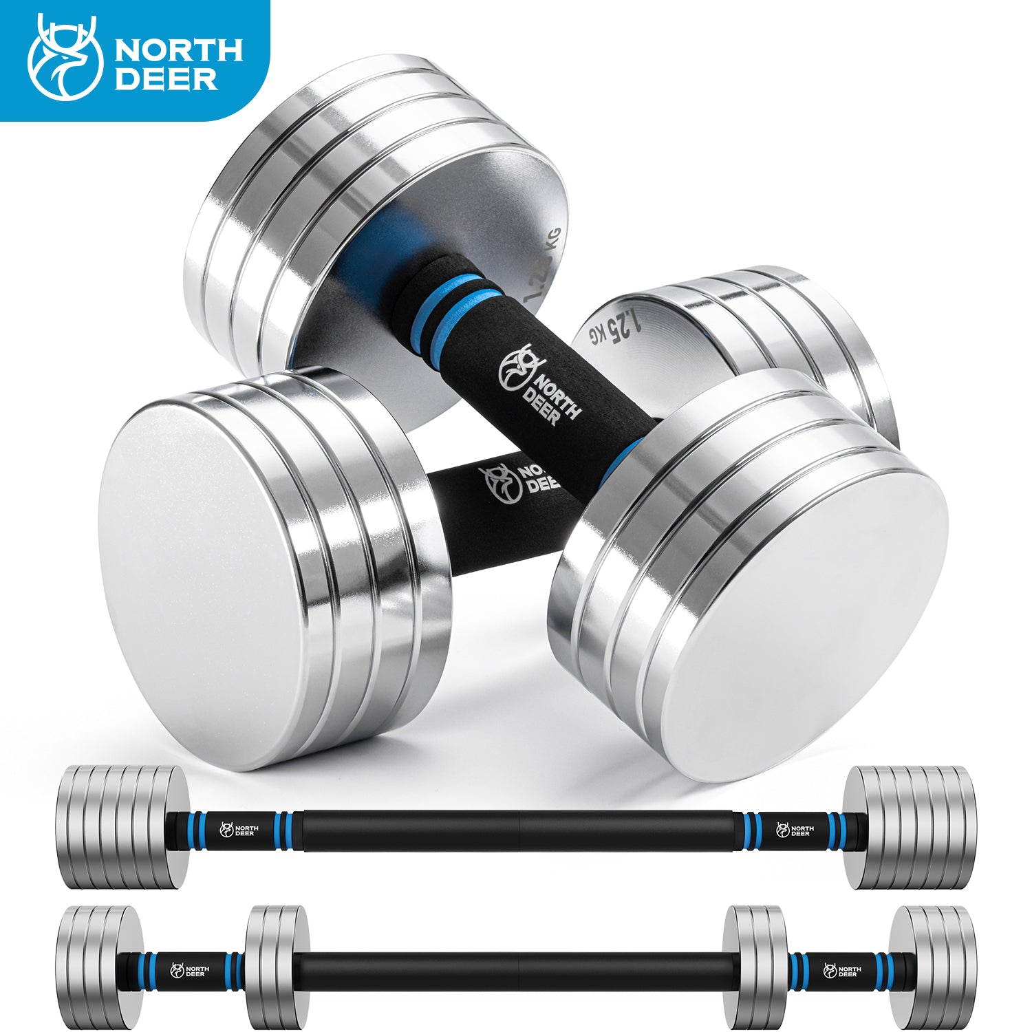 Northdeer 第二世代・可変式ダンベル サンドブラスト版 2.5kg/3kg/5.5