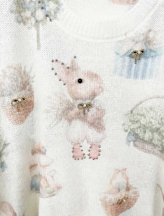 うさぎモチーフ ニットプルオーバー | Northmall（ノースモール