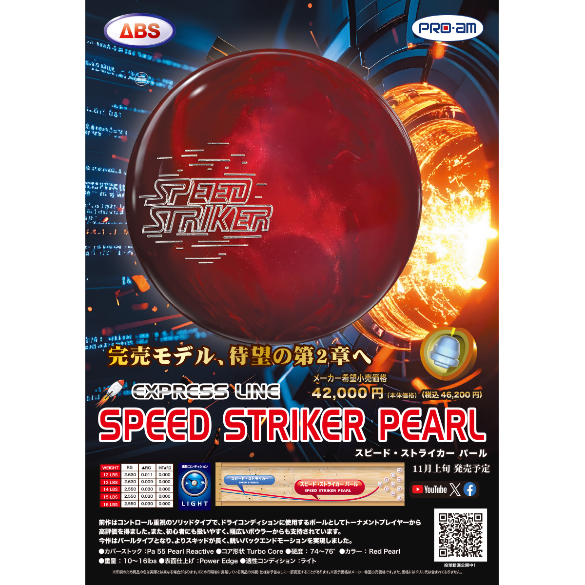 プロアマ)スピード・ストライカーパール [ABS] - 24,794円