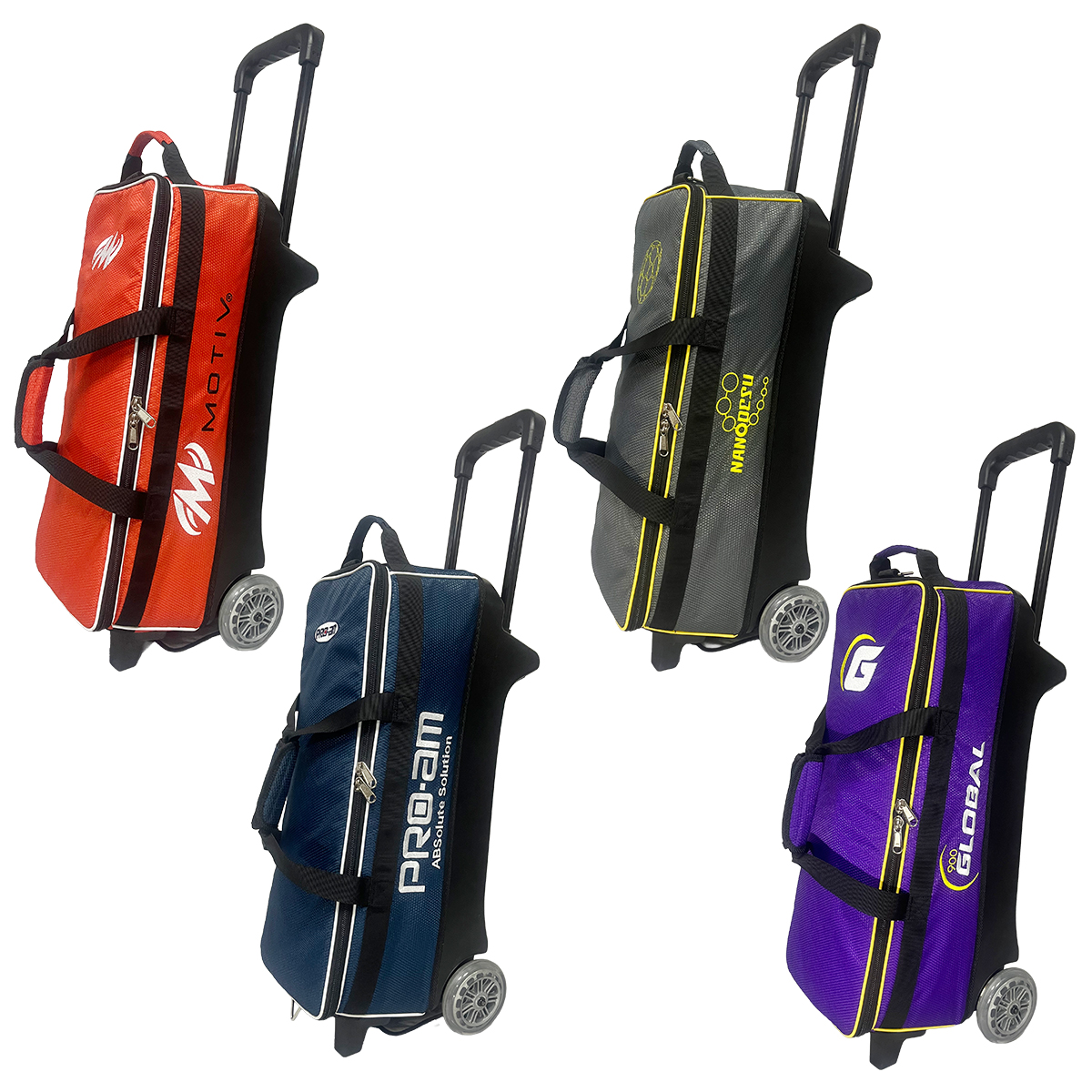 J5386 ABS PRO-am キャスター付2球用ボウリングバッグ ABS PRO-am