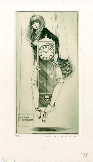 Alphonse Inoue / アルフォンス・イノウエ版画「蔵書票2」 | Natsume Books