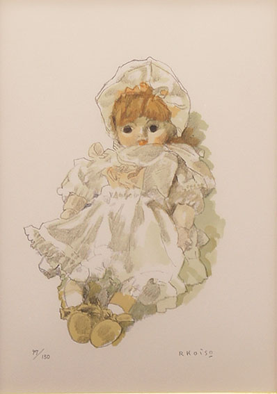 Ryohei Koiso / 小磯良平版画額「フランス人形」 | Natsume Books