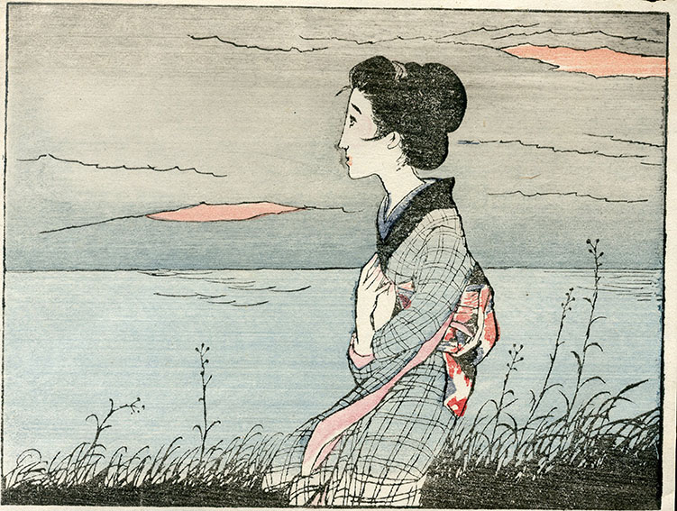 竹久夢二 / 竹久夢二版画「女人伴天連 阿蘭陀の花」 | Natsume Books
