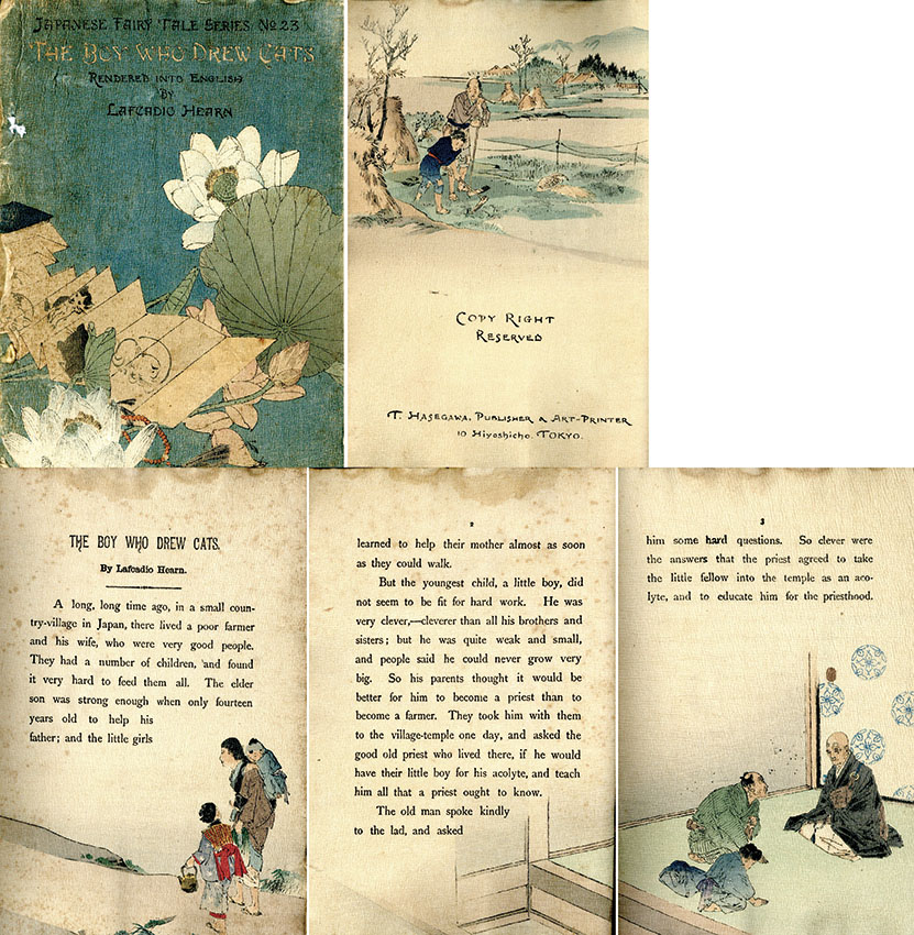 ちりめん本 the boy who cats 長谷川武次郎 ちりめん本 the boy who