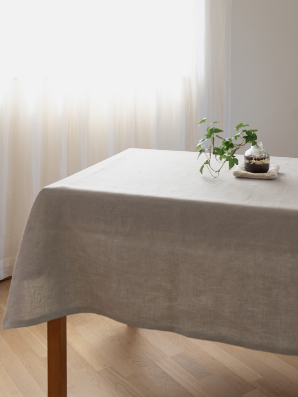 natsusobiku online store - 天然生成 無染色リネンのテーブルクロス