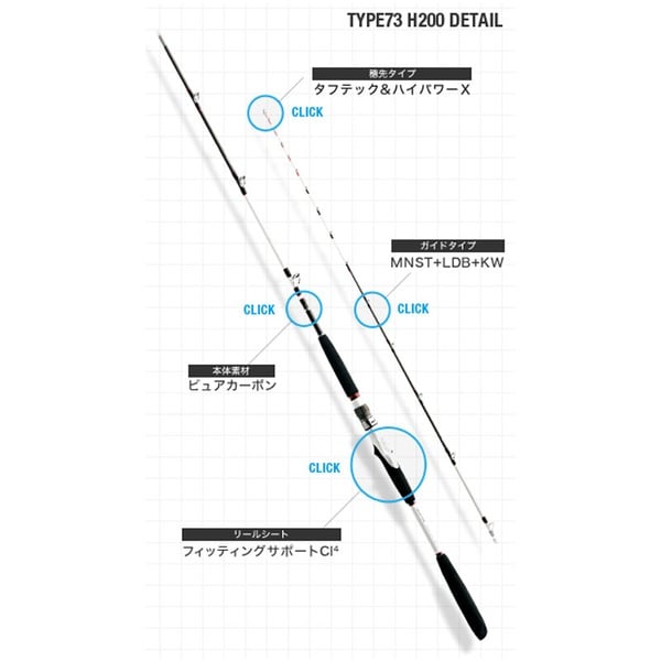 シマノ(SHIMANO) ライトゲーム CI4 73 H200 243171｜アウトドア用品