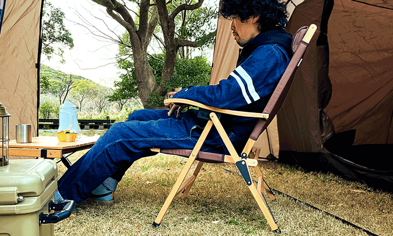 Hilander(ハイランダー) ウッドリクライニングローチェア 【1年保証