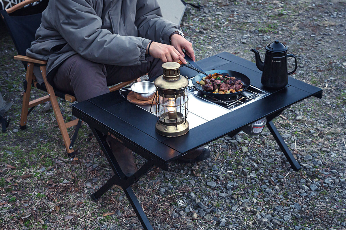 コールマン フォールディングリビングテーブル 黒 オンライン限定