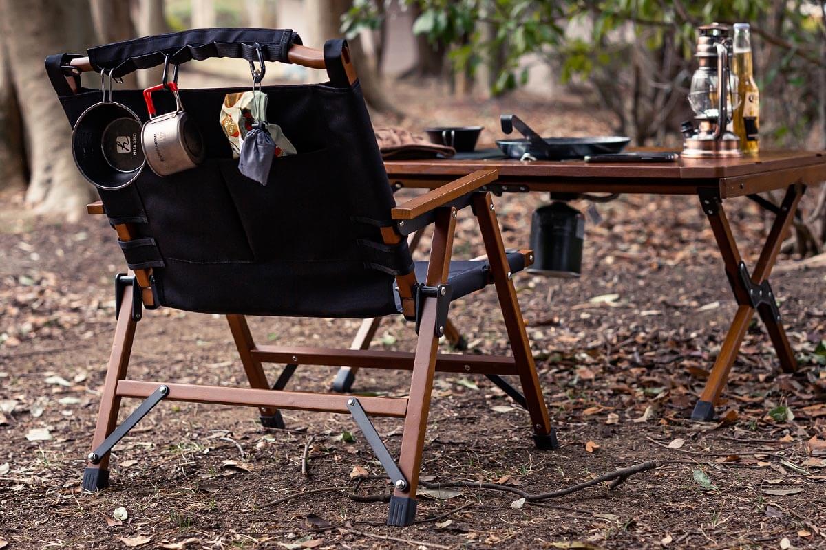 Hilander(ハイランダー) ウッドフレームチェアEX アウトドア キャンプ