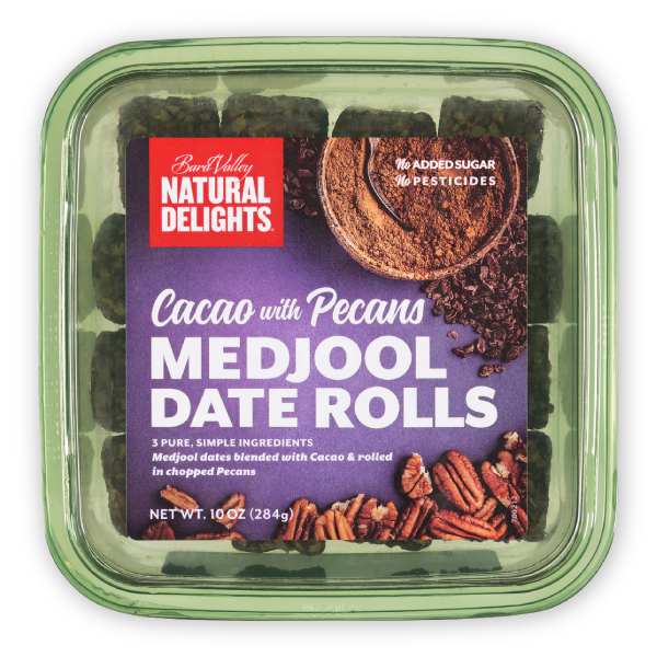 Cacao with Pecans Medjool Date Rolls