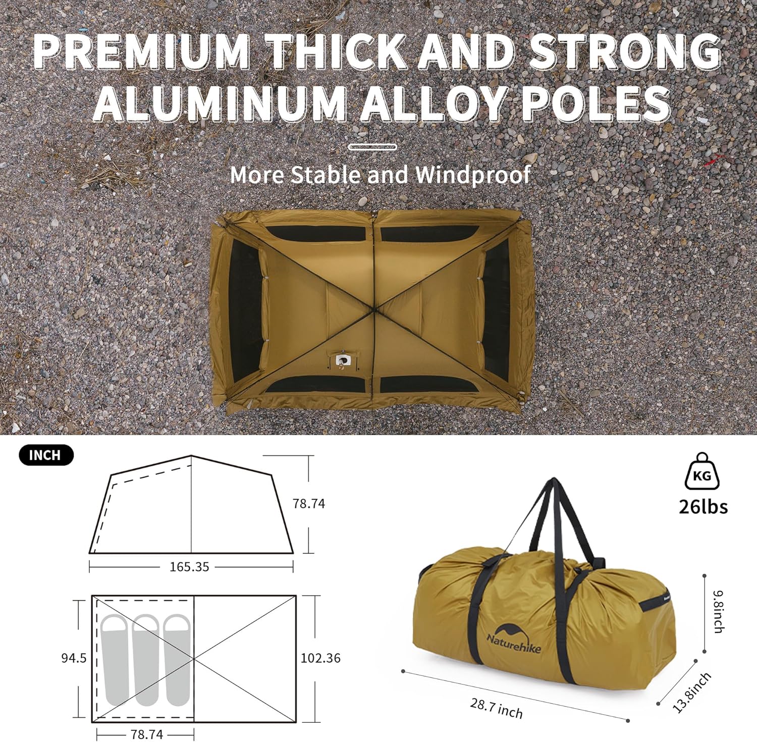 Dune 10.9 4-Person Hot Tent | Naturehike