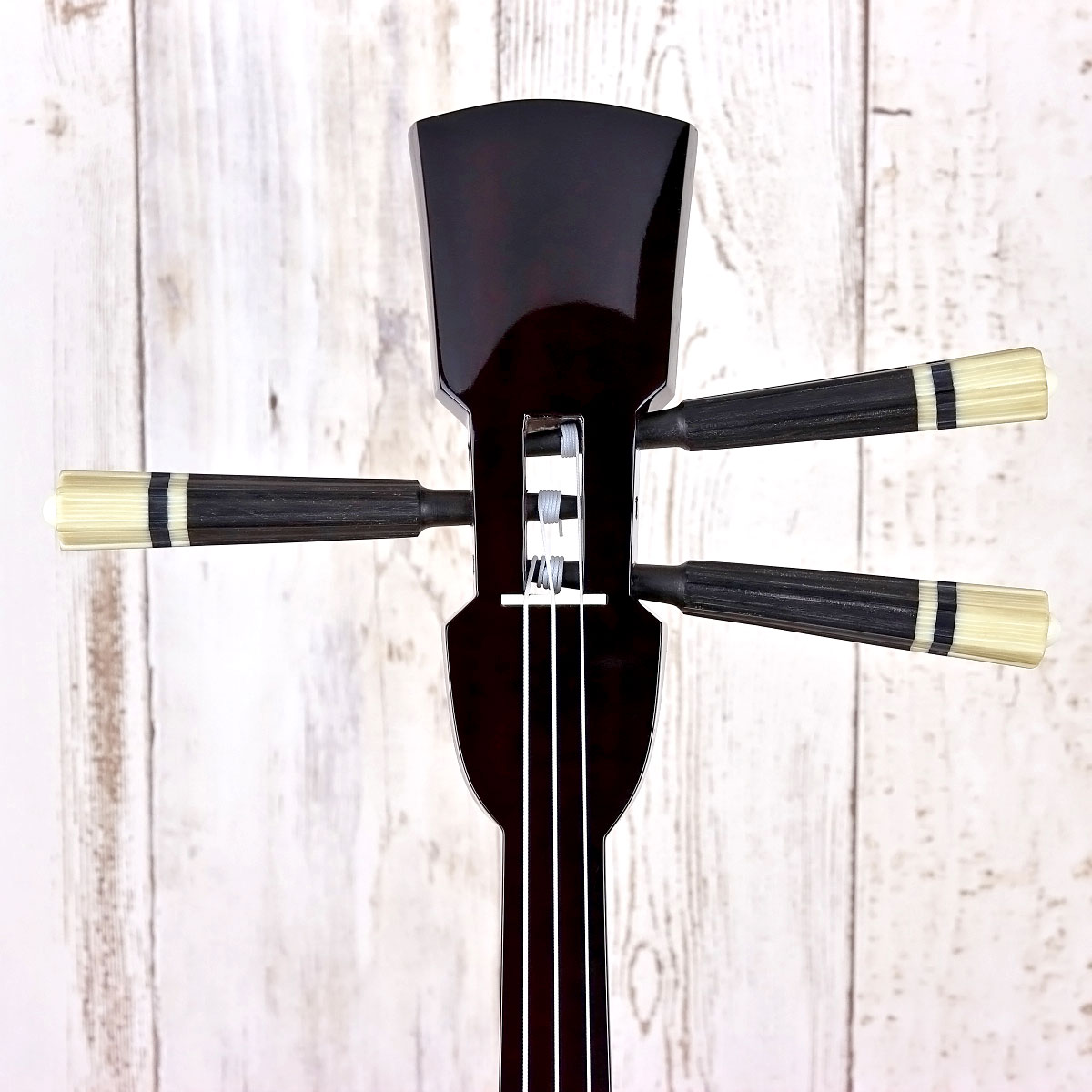 高級県産黒檀三線 三線組合 渡慶次 道政 謹製 高級県産黒檀三線 三線