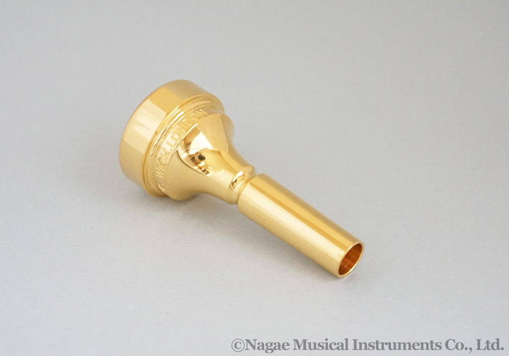 ☆デニスウィックコルネットマウスピース4B 金メッキ仕上げ加工 デニス
