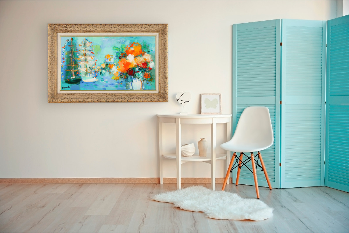 インテリアアートの魅力 玄関、リビングを彩る油絵、絵画の通販-長坂