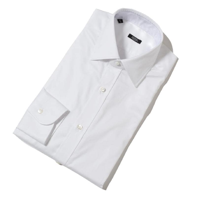 BARBA【バルバ】シャツ ワイドカラー ブロード 前立て