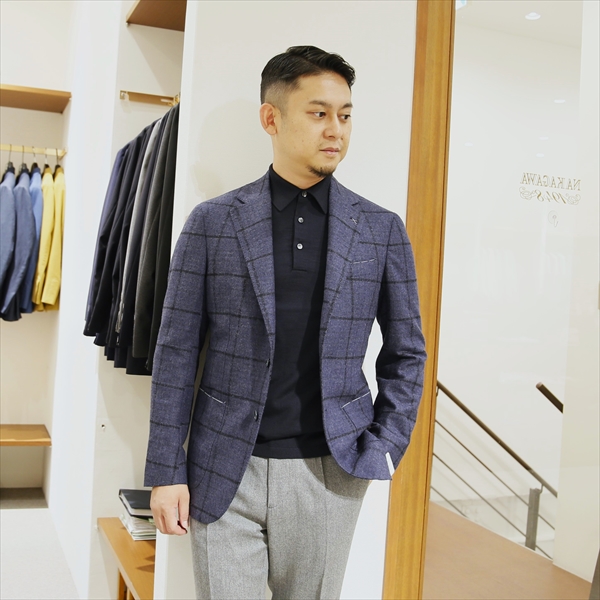 De Petrillo デ ペトリロ [秋冬] ウールメランジ ウインドウペーン