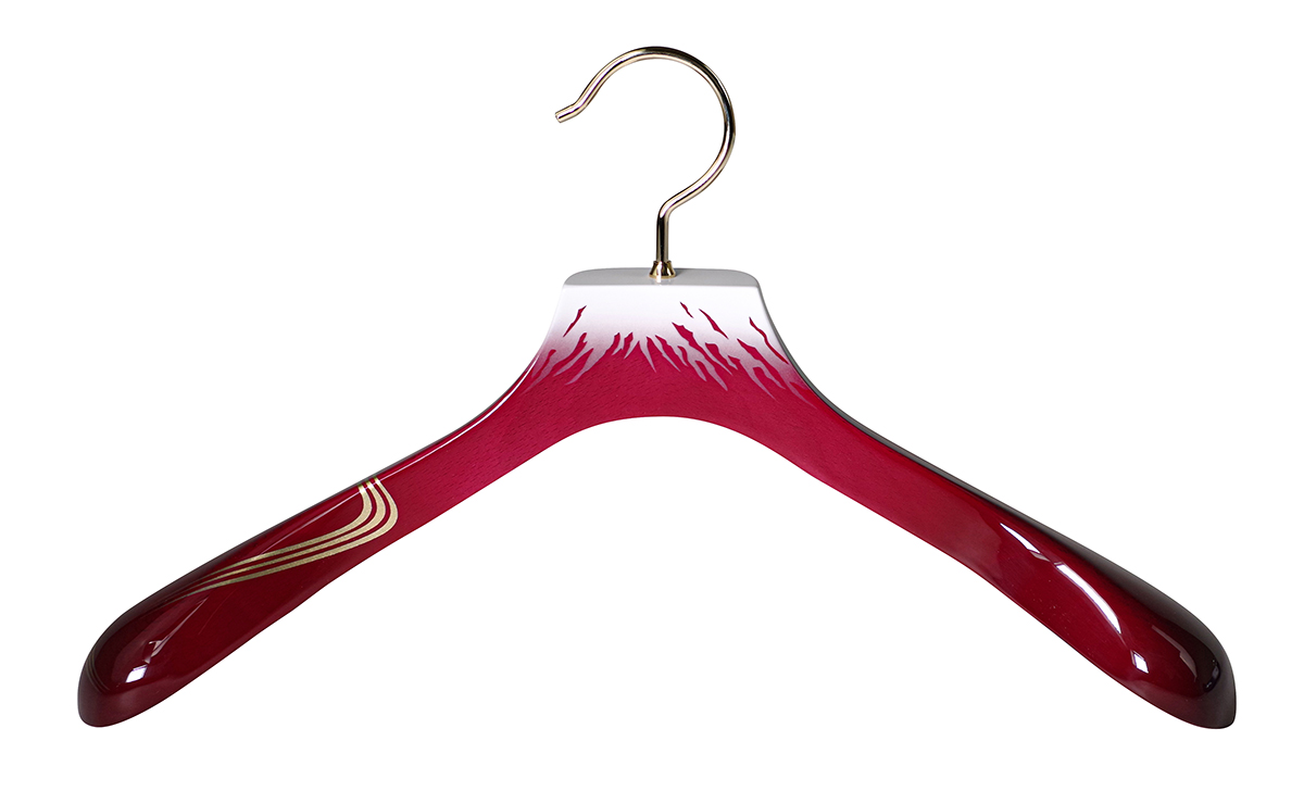 SET-01/メンズスーツハンガー 5本組/スモークブラウン/フェルトバー付