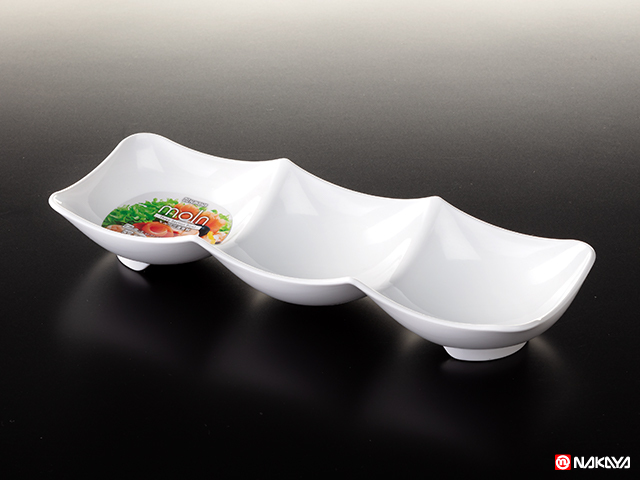 モルン二連角皿 ホワイト | 製品 | ナカヤ化学産業株式会社