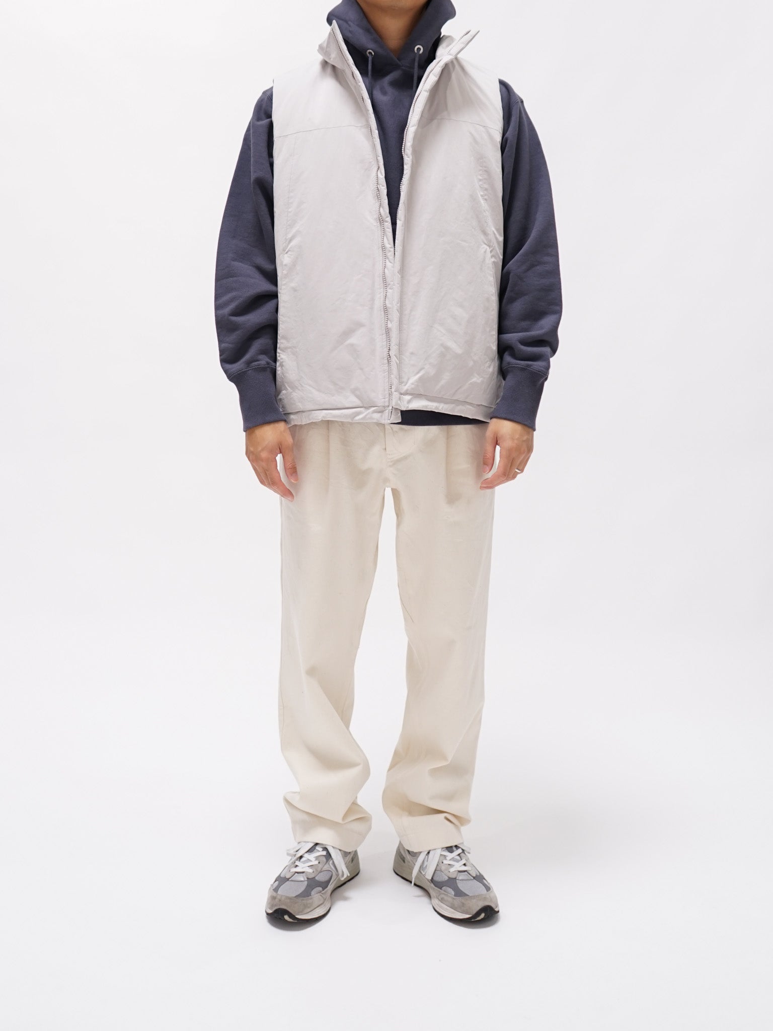 Namu Shop - Kaptain Sunshine P/N Suede Padding Over Vest - Grey