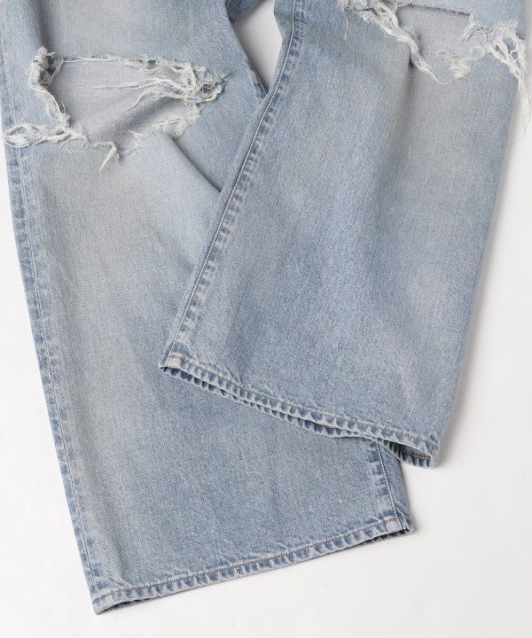 JIEDA - DAMAGE ONE TUCK WIDE STRAIGHT DENIM/ストレートパンツ