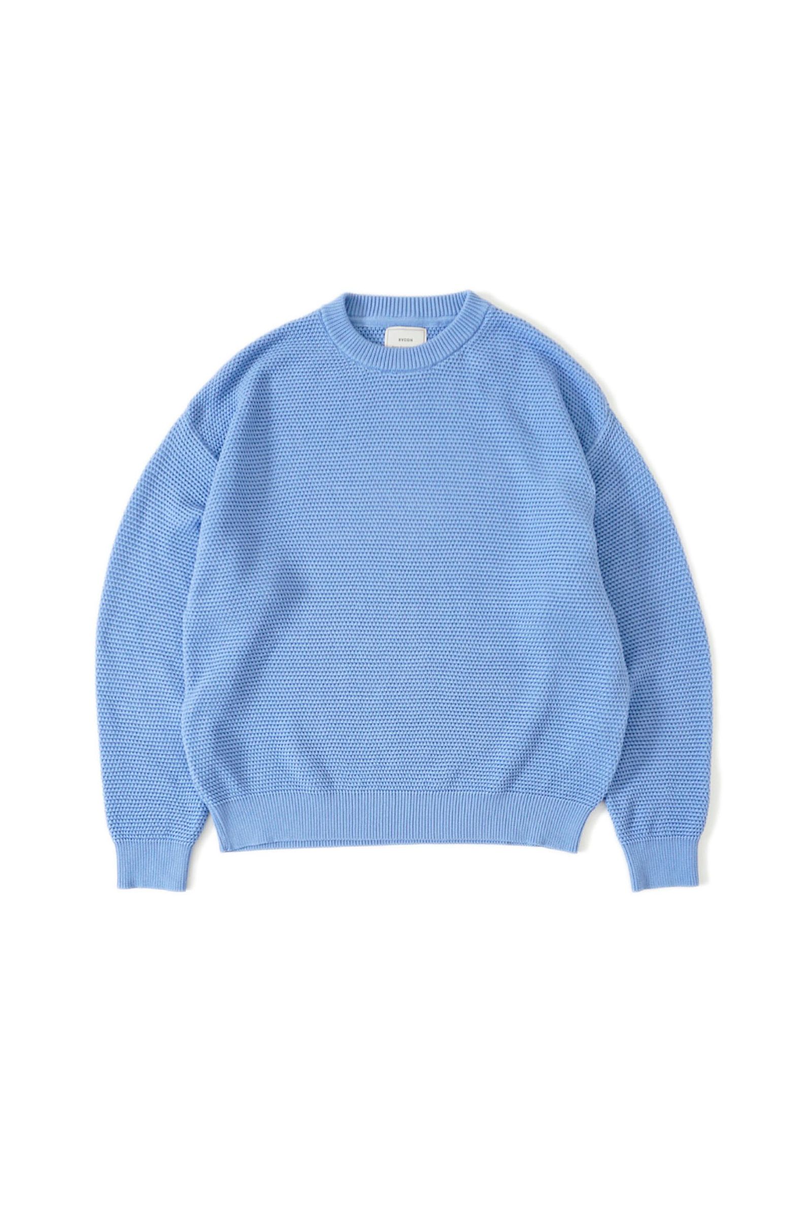 EVCON - COTTON CREW NECK SWEATER | SAX | ニット | NapsNote