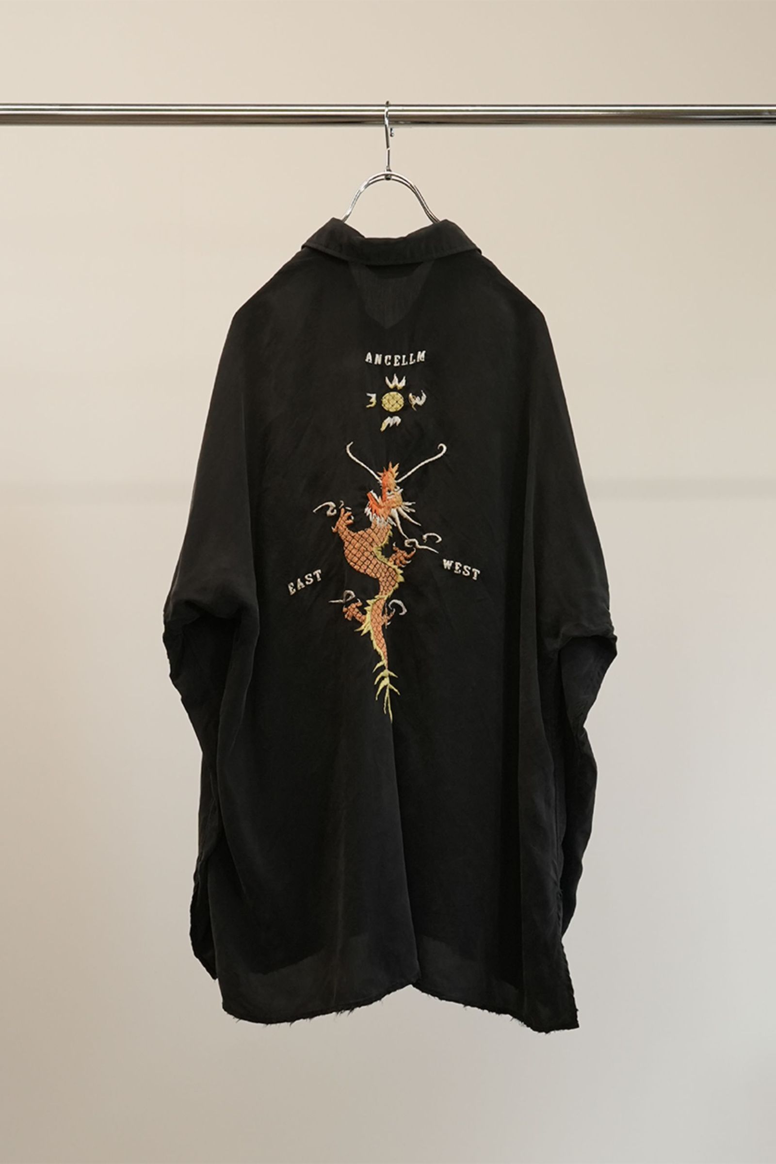 ANCELLM - AGING EMBROIDERY SHIRT | BLACK | シャツ | NapsNote