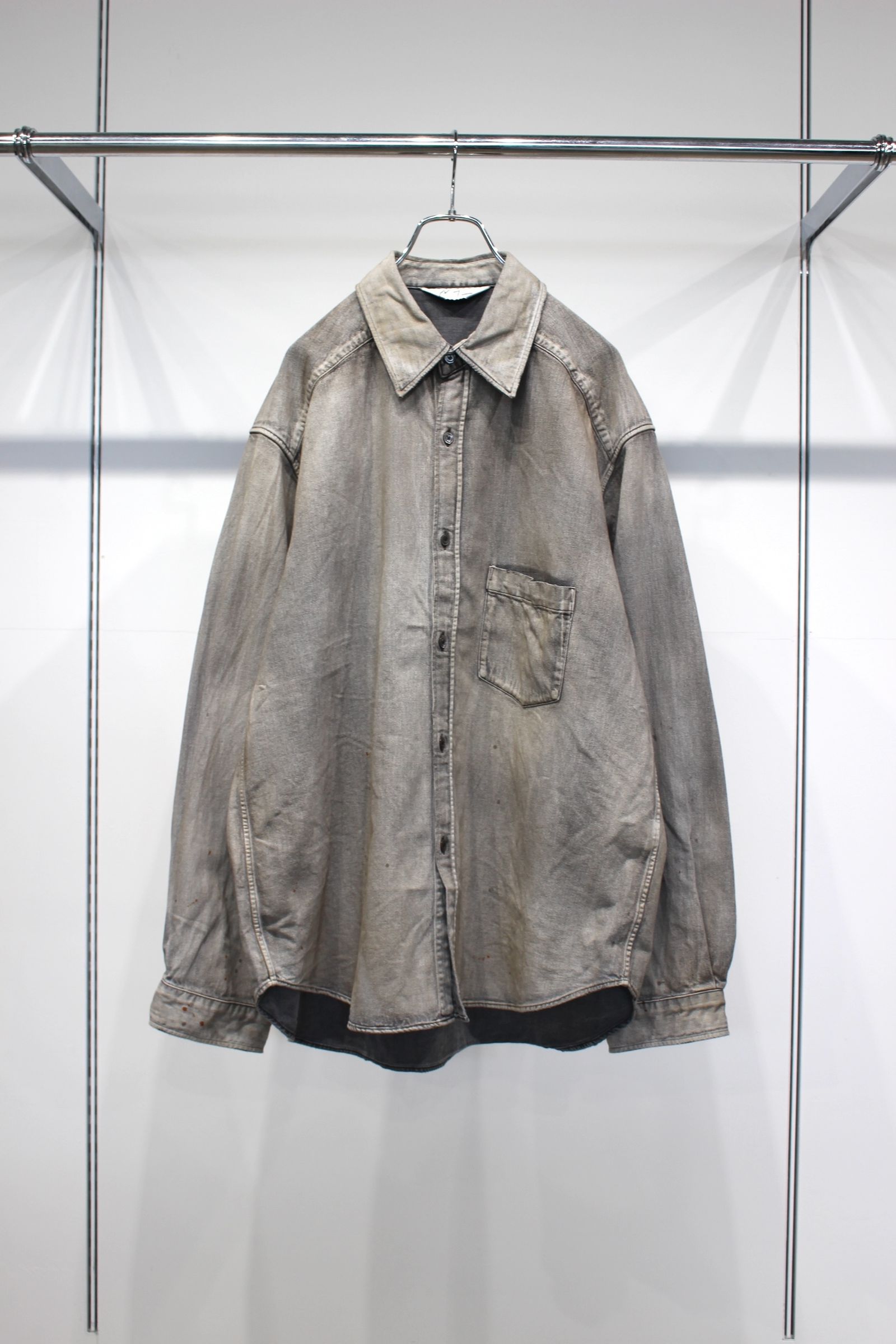 ANCELLM - DENIM DRESS SHIRT | BLACK | デニムシャツ | NapsNote