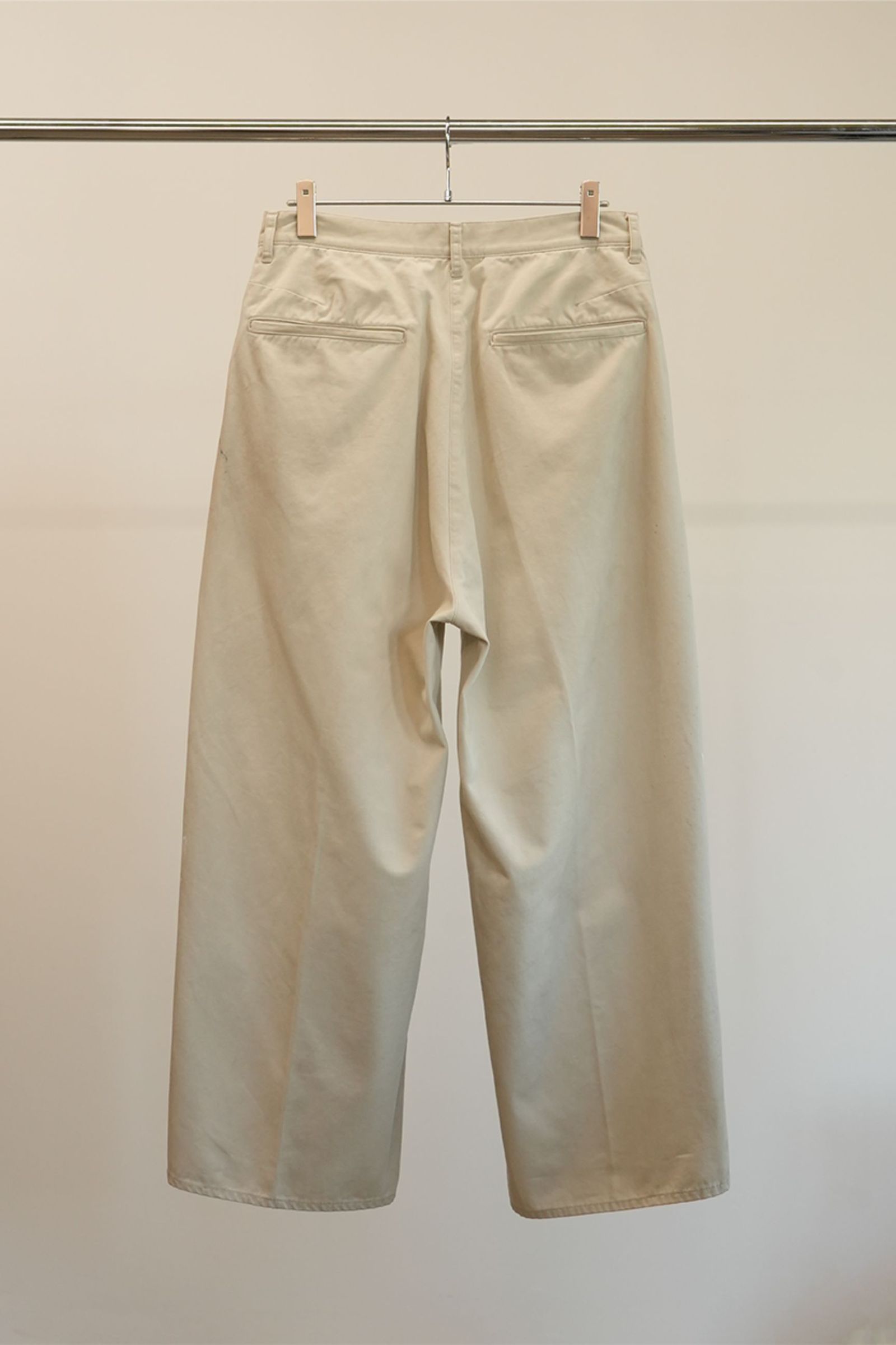 ANCELLM - REMAKE WIDE CHINO TROUSERS | BEIGE | チノパン | NapsNote