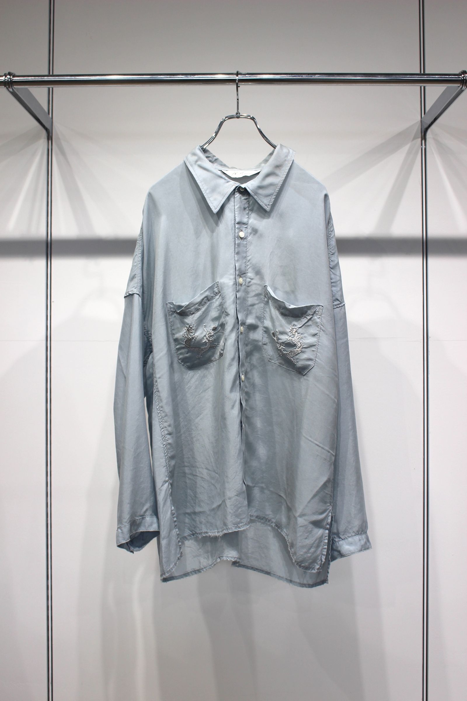 ANCELLM - AGING EMBROIDERY SHIRT | SAX | シャツ | NapsNote