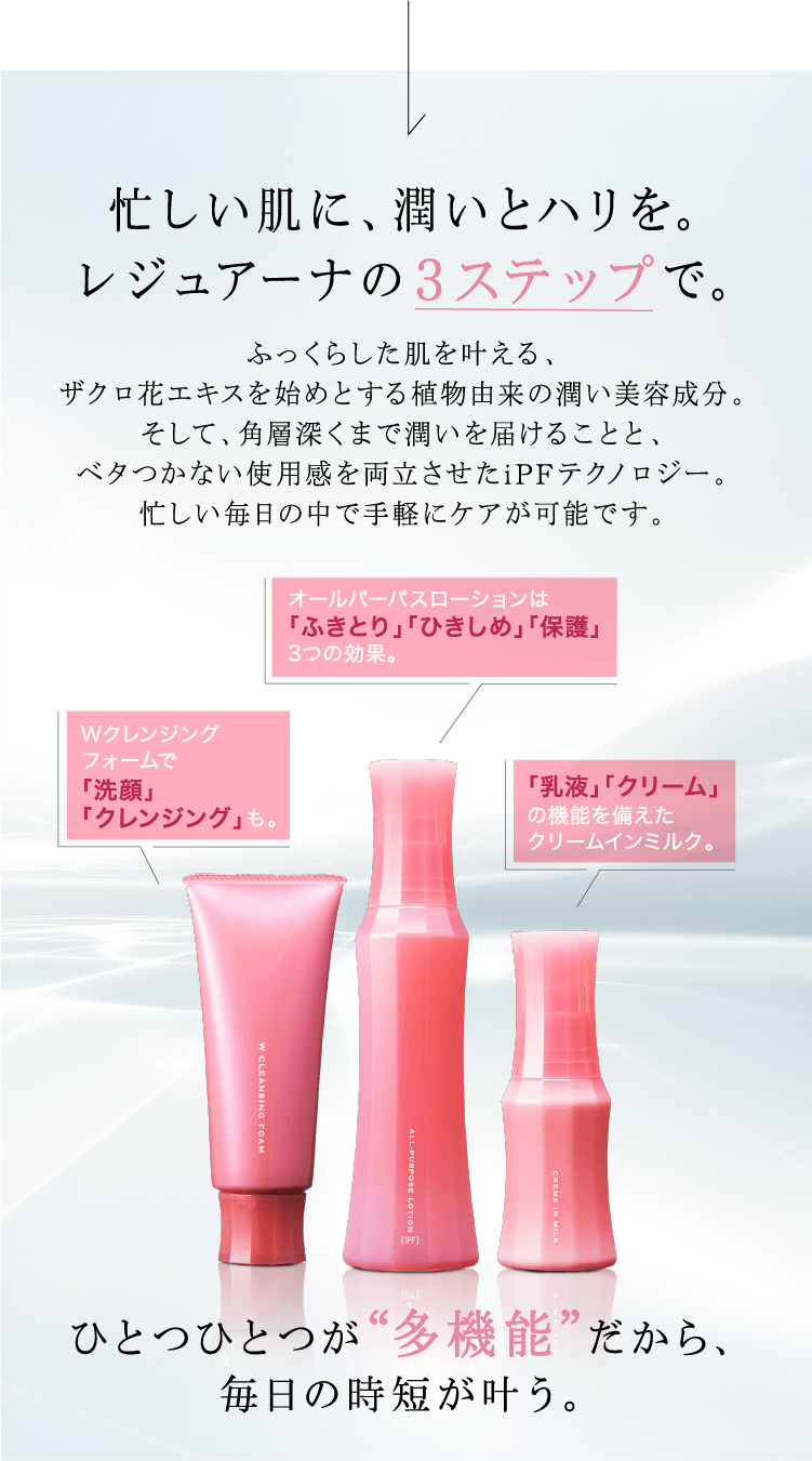 やわらかく、やわらかく、やさしい肌へ。レジュアーナ | NARIS ONLINE
