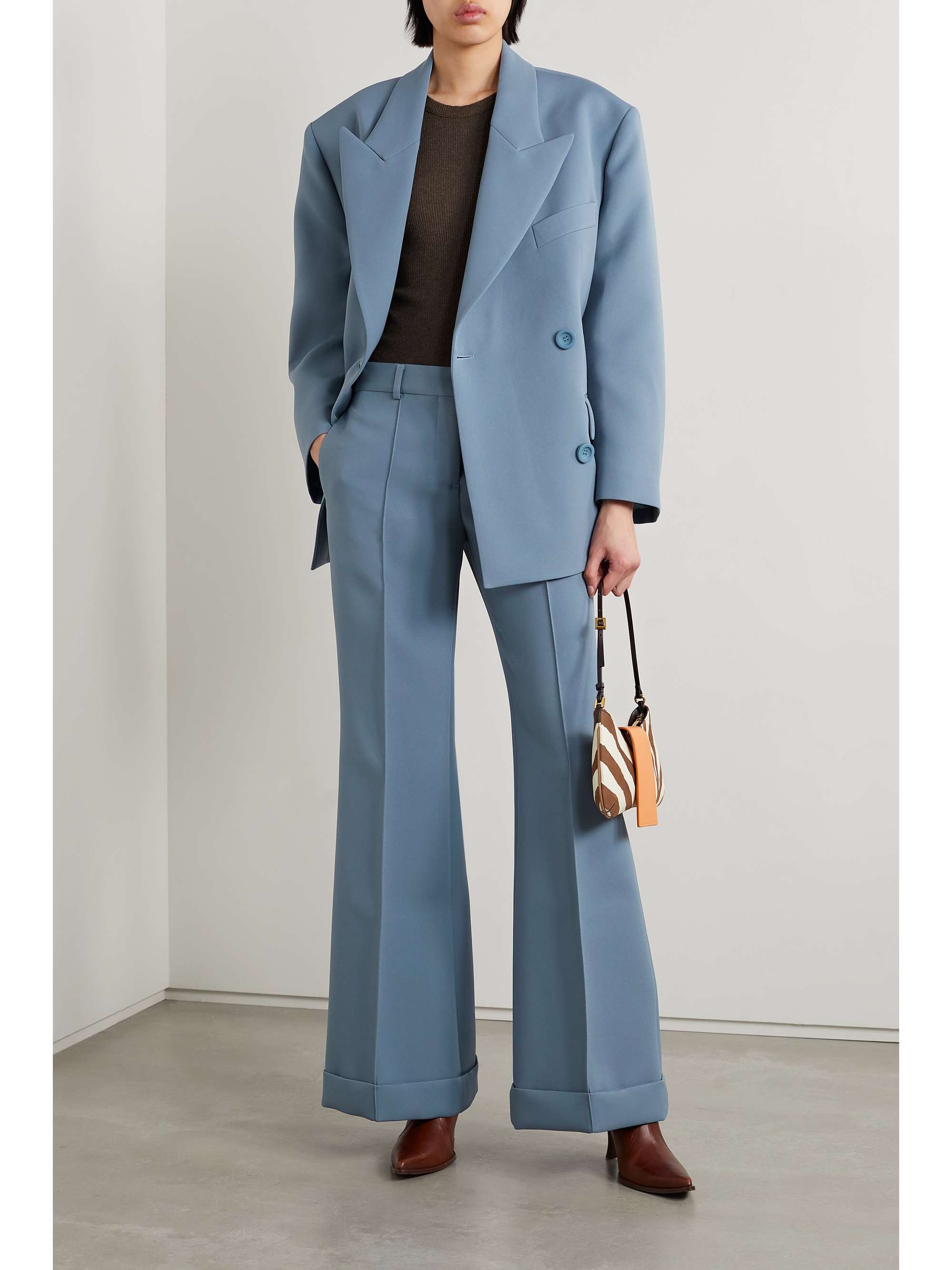 ACNE STUDIOS Double-breasted twill blazer | NET-A-PORTER