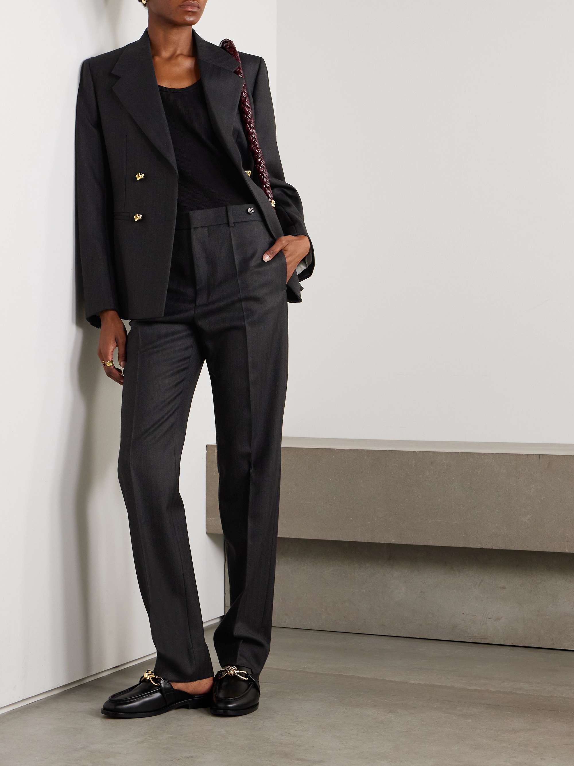 BOTTEGA VENETA Wool straight-leg pants | NET-A-PORTER