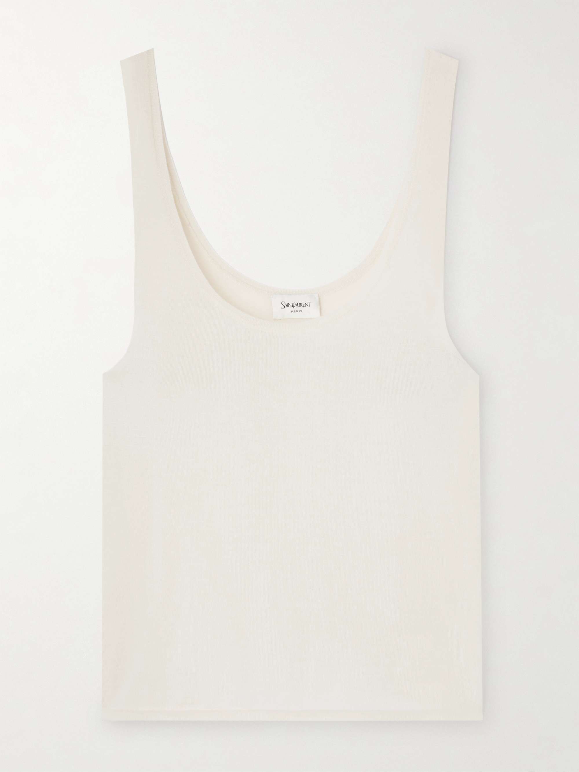 SAINT LAURENT Wool, cashmere and silk-blend tank top | NET-A-PORTER
