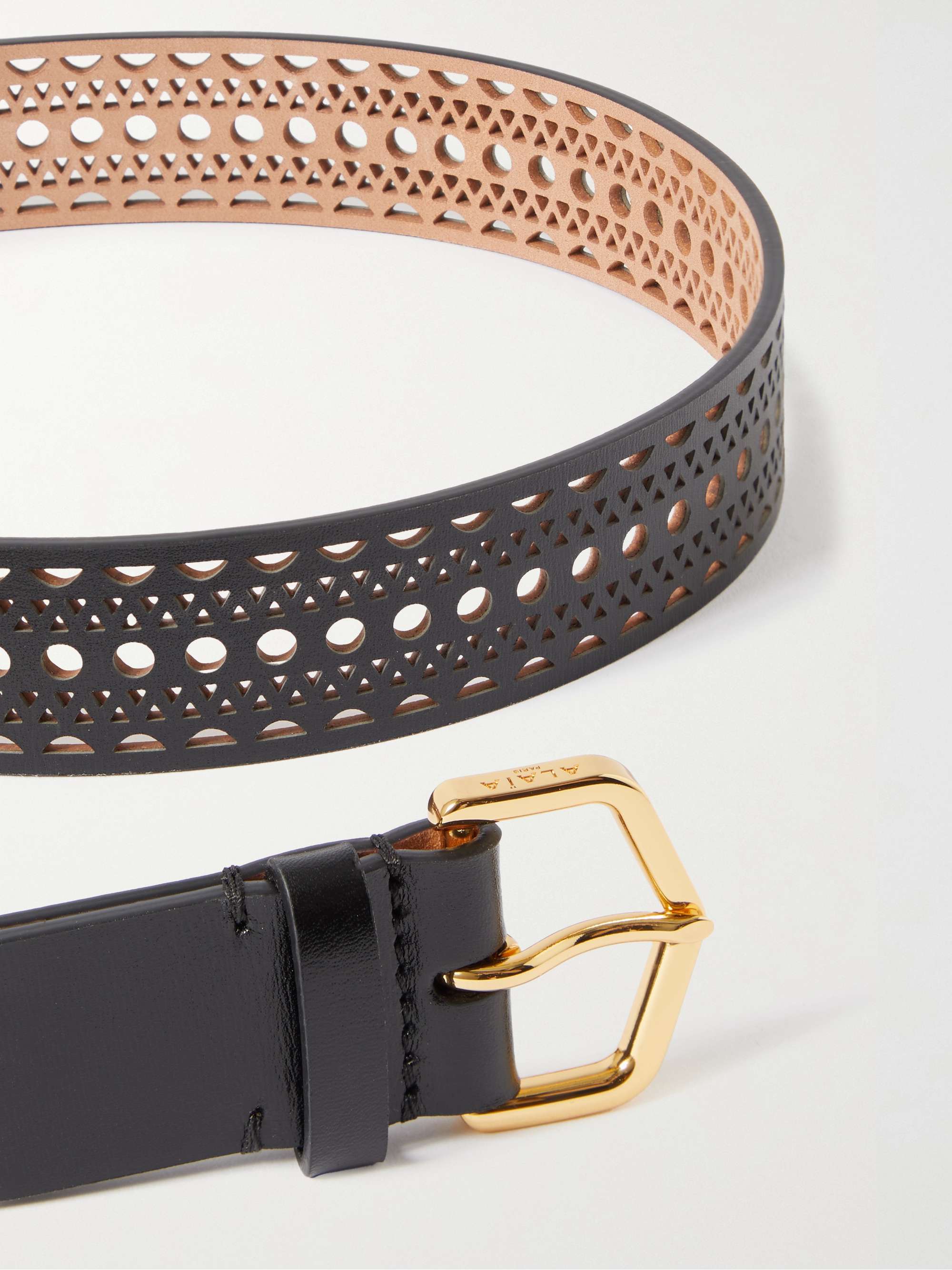 ALAÏA Laser-cut leather waist belt | NET-A-PORTER