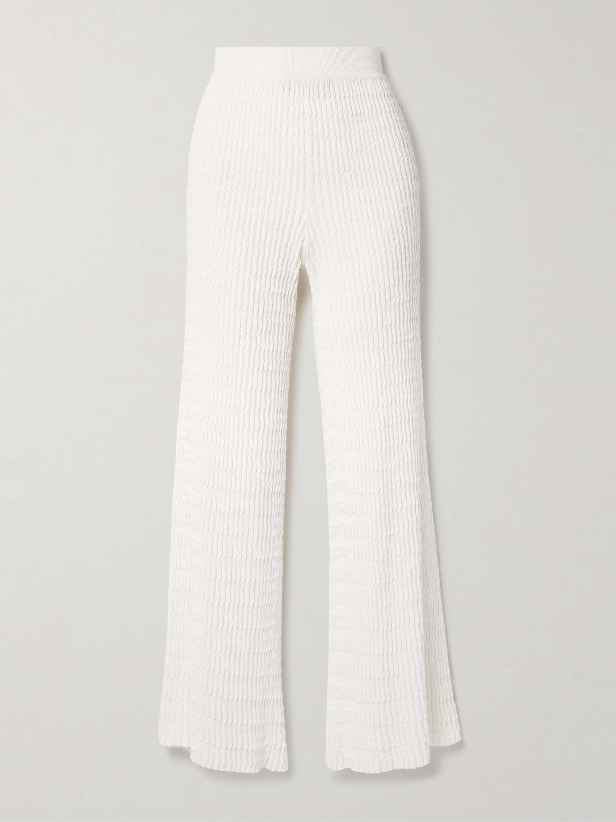 LORO PIANA Ribbed cotton wide-leg pants | NET-A-PORTER