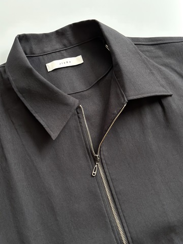 JieDa (ジエダ) DRAPING CHINO ZIP JACKET（BLACK） s.t.c｜洋服・小物