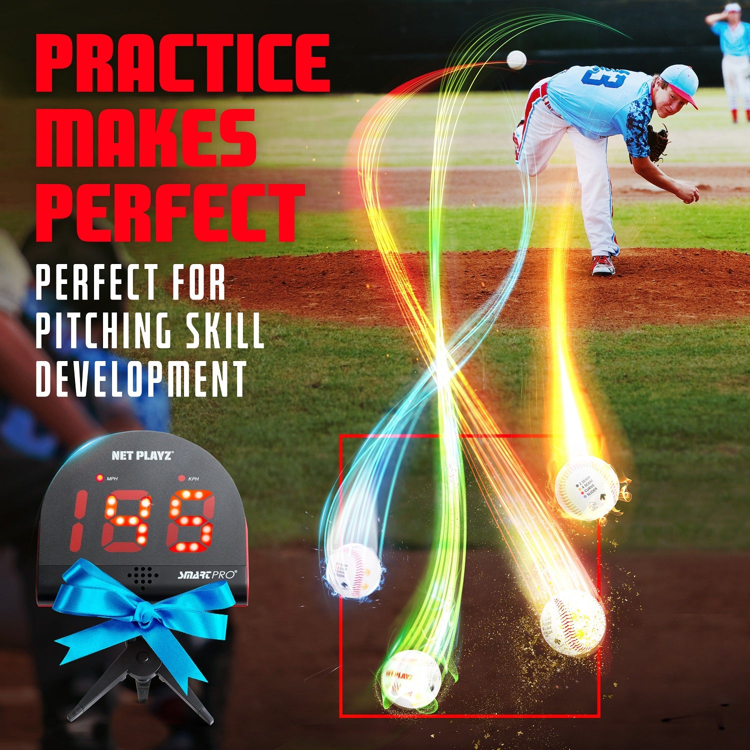 SMART PRO SPEED RADAR | WITH BASEBALL - BASEBALL Equipment From
