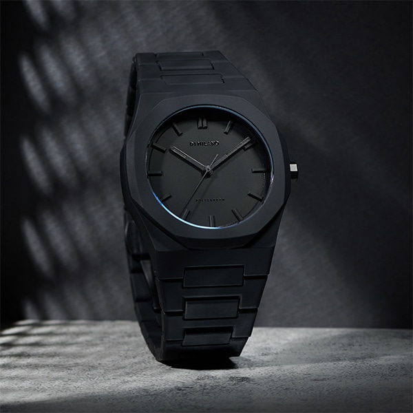 D1 MILANO ポリカーボン シャドウ PCBJ10 クォーツ メンズ(ブラック