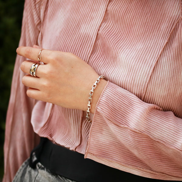 Tiffany&Co. ティファニー Tナロー チェーンブレス 中古 レディース