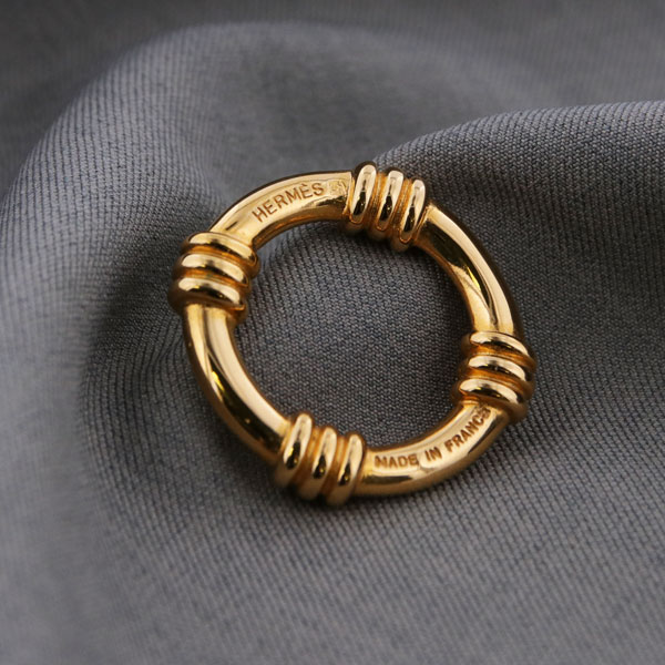 HERMES エルメス ブーエ スカーフリング 中古(ゴールド): VINTAGE