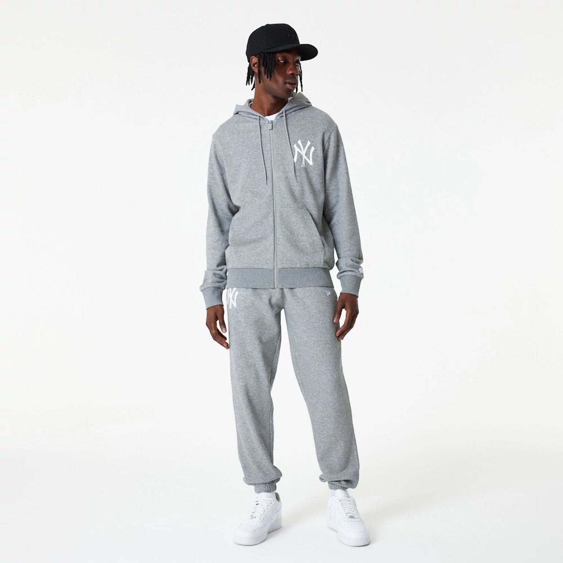 MLB Essential New York Yankees Grey Full Zip Hoodie | NEC EU