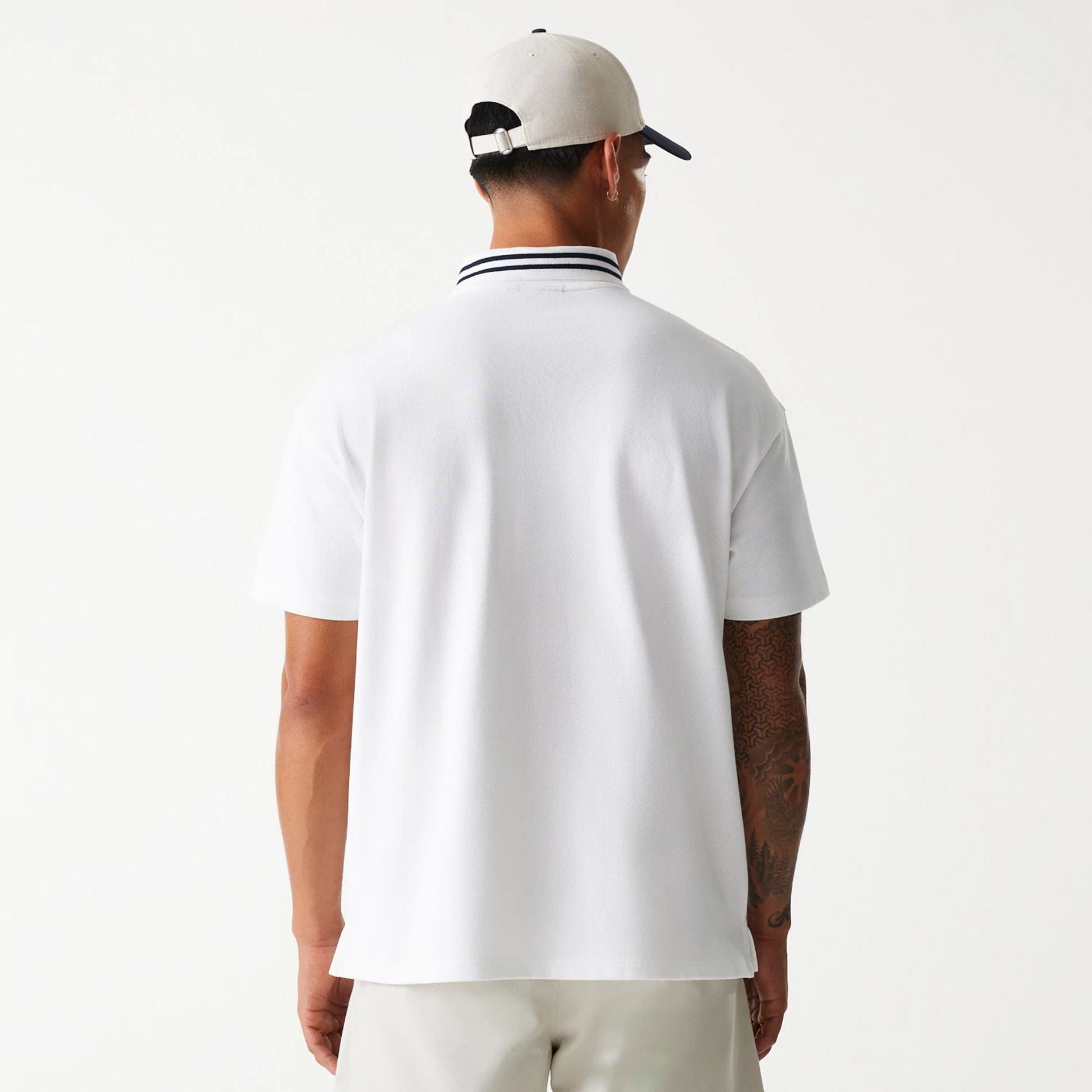 New Era Drop Shoulder Polo White Shirt | NEC EU