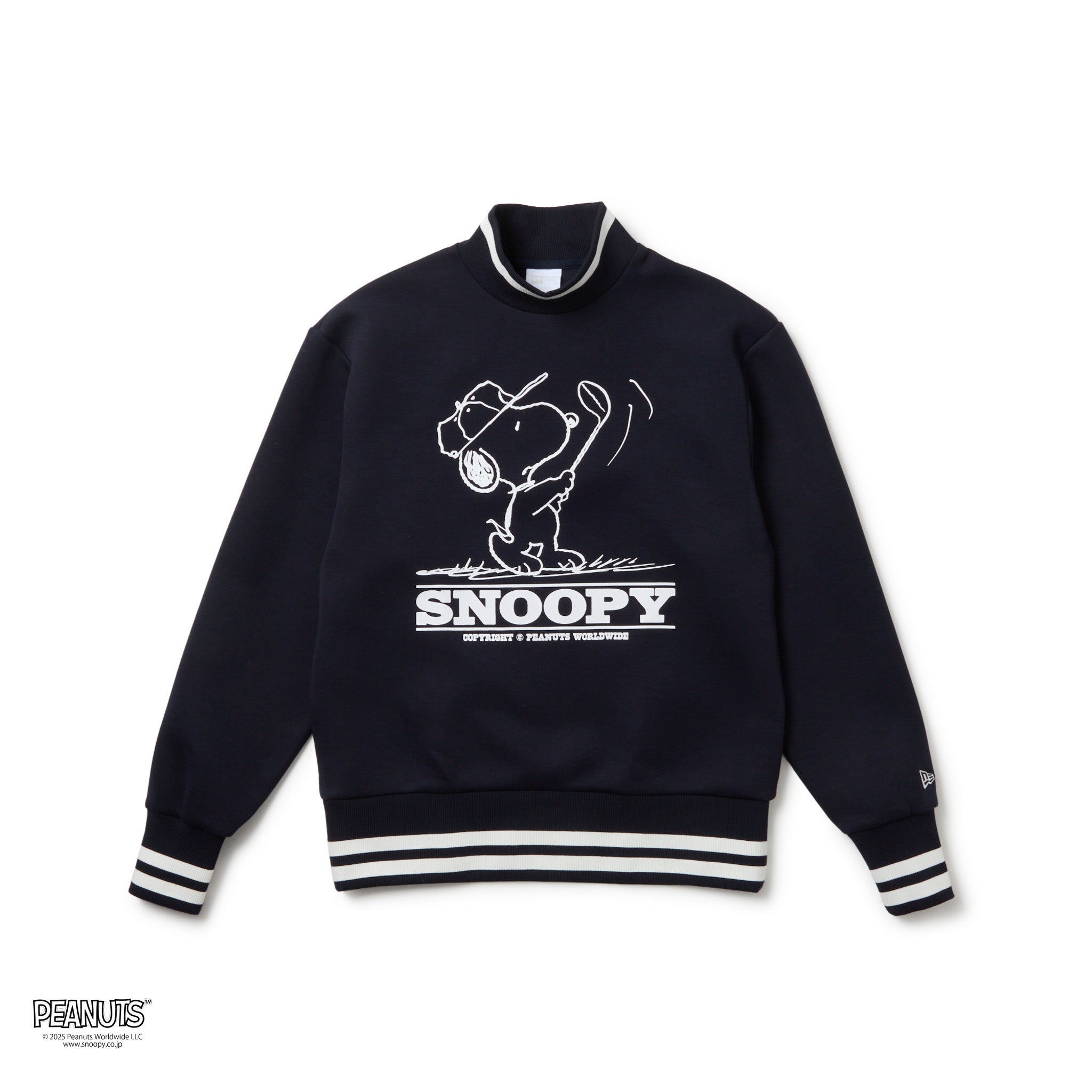 Women's テックスウェット モックネック PEANUTS ピーナッツ ネイビー