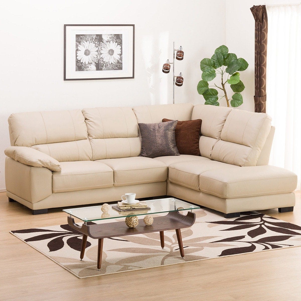 ニトリ 本革カウチソファ (ウォール3KD LC 革C1BE) - 通販 | 家具と