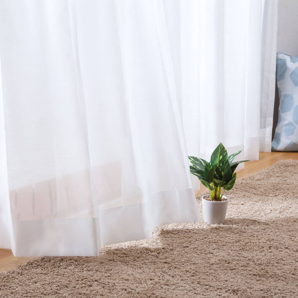 遮像オーダーレース ノウェム 2倍ヒダ(幅101-200/丈141-200cm