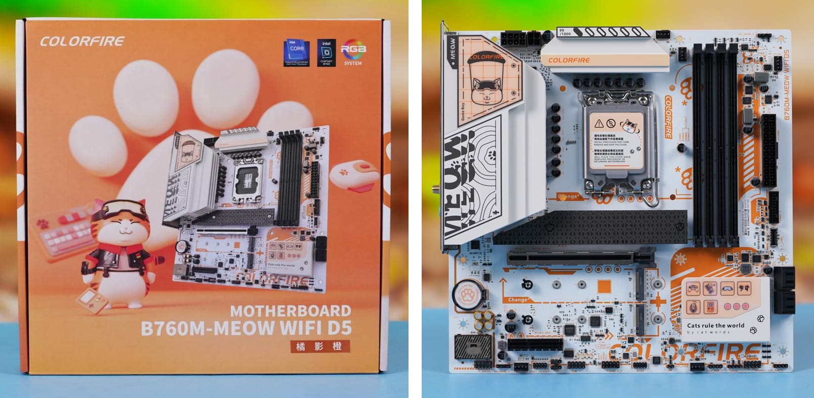 Colorfulからかわいいマザーボードが登場。宇宙猫をモチーフにした