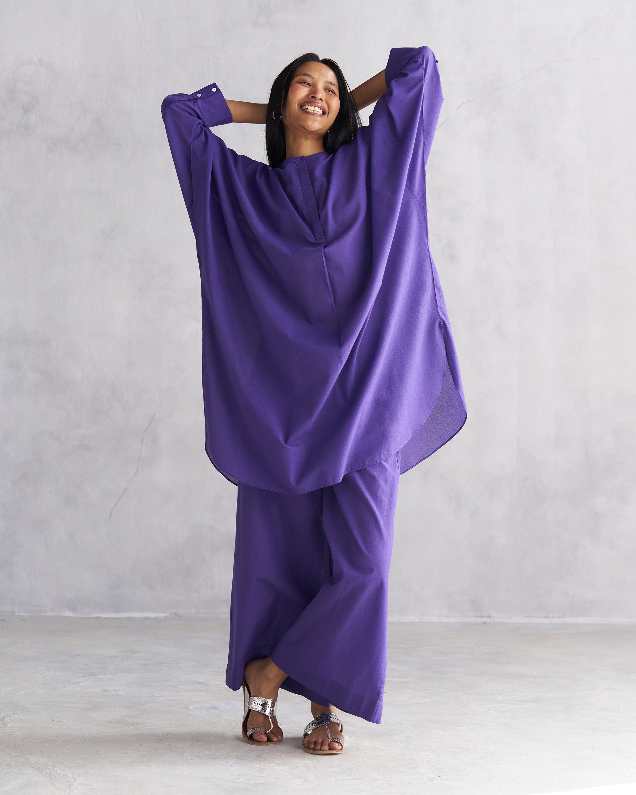 Lazy Sunday Tunic - Purple – Nicobar